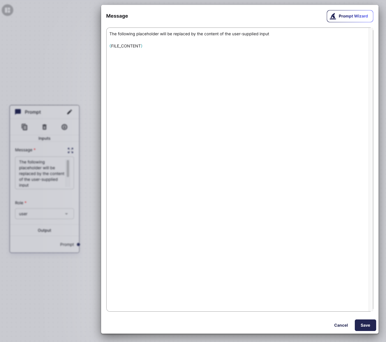 Placeholder for Input Templates